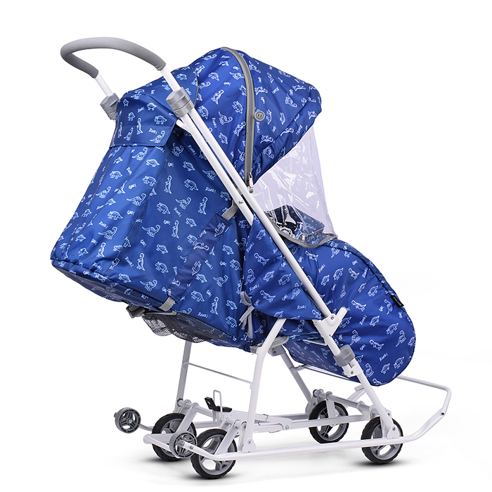 Фото к товару Коляска комбинированная "Наши детки 3-1К" (принт с динозавриками) Коляска комбинированная "Наши детки 3-1К" (принт с динозавриками)