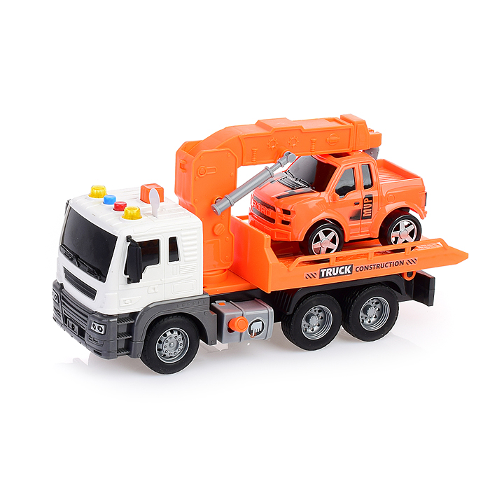 Фото к товару Машина JS106B "Эвакуатор" 1:16 (свет, звук) в коробке (цвет оранжевый) Машина JS106B "Эвакуатор" 1:16 (свет, звук) в коробке (цвет оранжевый)