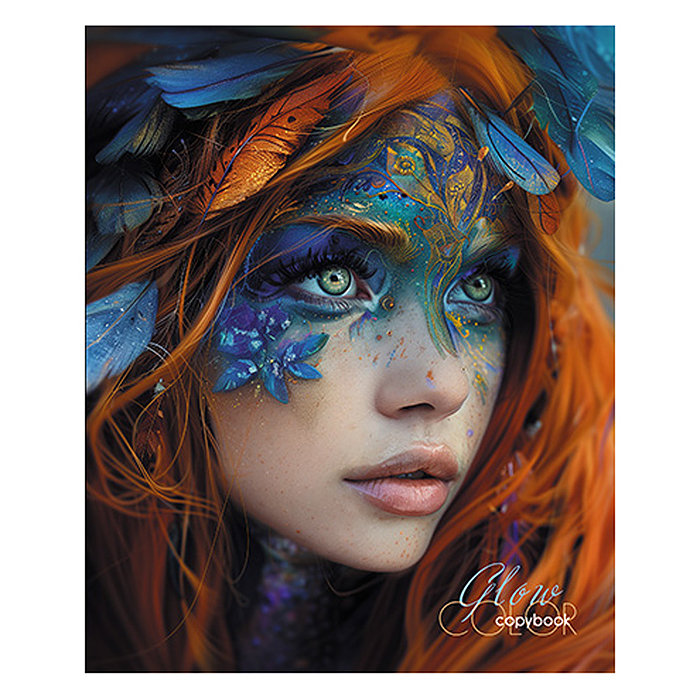 Тетрадь 48л. клетка "Зачарованные" блестки, по сериям  