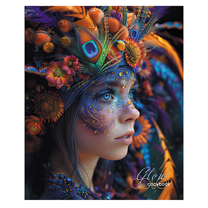 Тетрадь 48л. клетка "Зачарованные" блестки, по сериям  