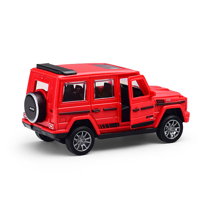 Машина пластиковая инерционная "Парк Техники" Джип красн размер 12,2х5,0х5,5 см,