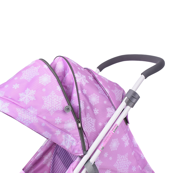 Коляска комбинированная "Наши детки 3-1К" (со снежинками на сиреневом)