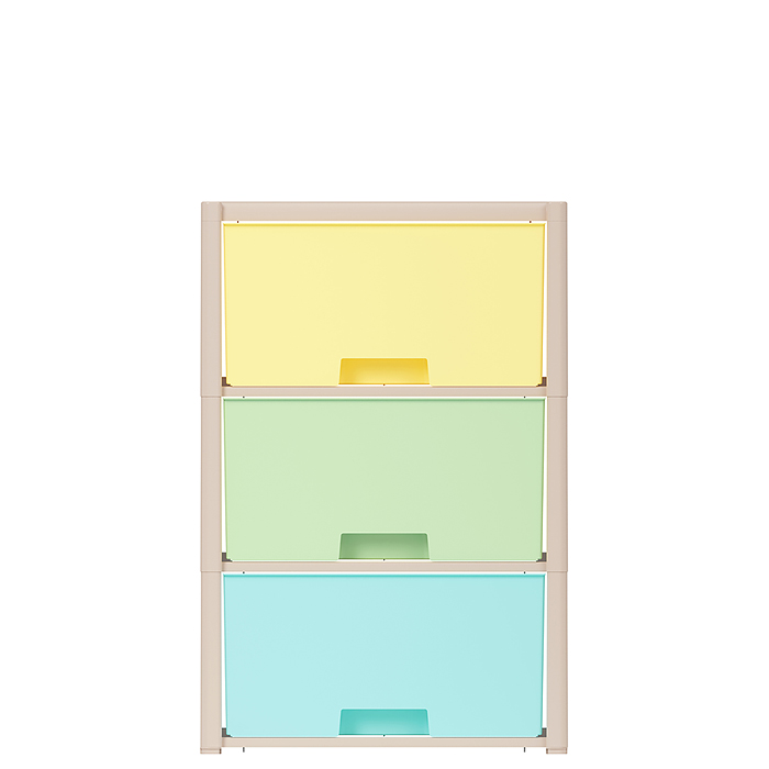 Комод "Колорит" цветной 3-х секцион