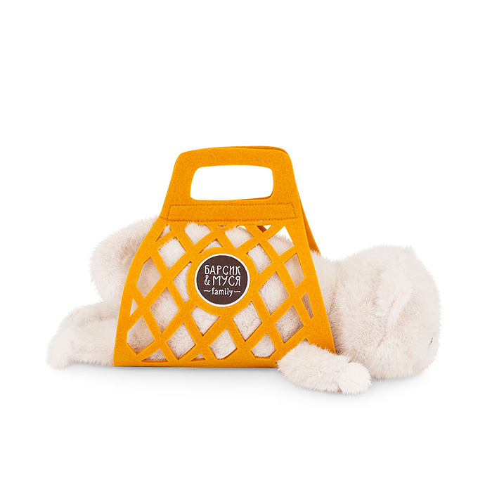 Кот Барсик в сумке белый 56