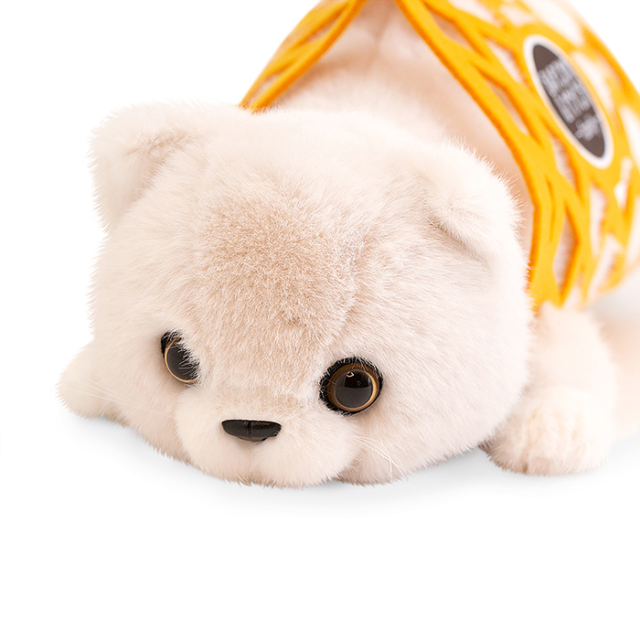 Кот Барсик в сумке белый 56