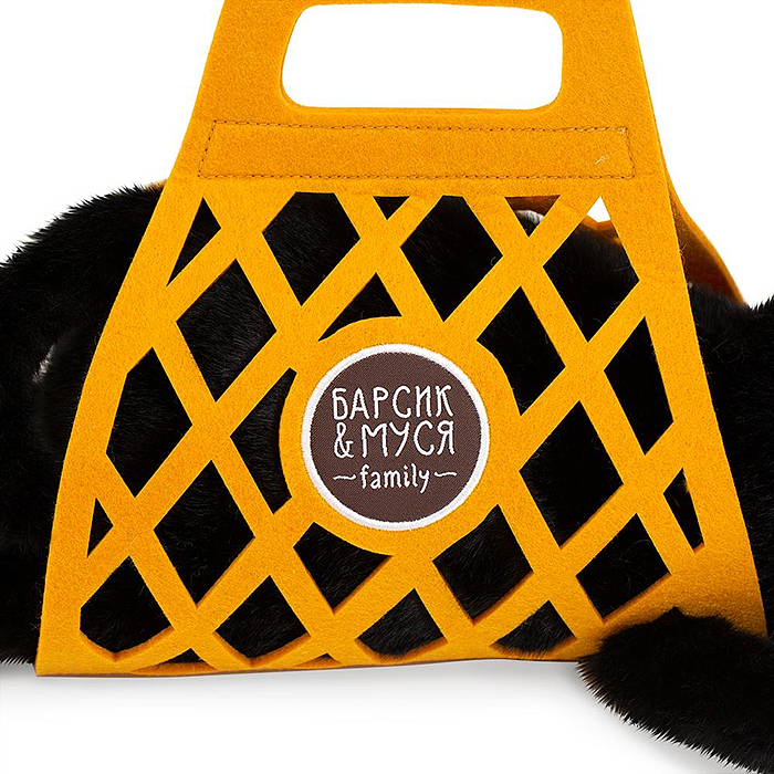 Кот Барсик в сумке черный 35 