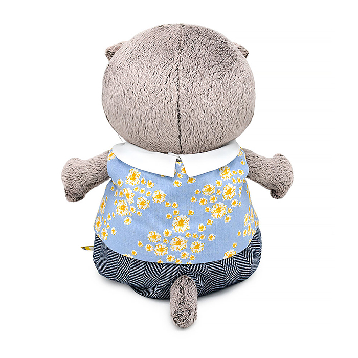 Кот Басик BABY в жилете в цветочек и брючках