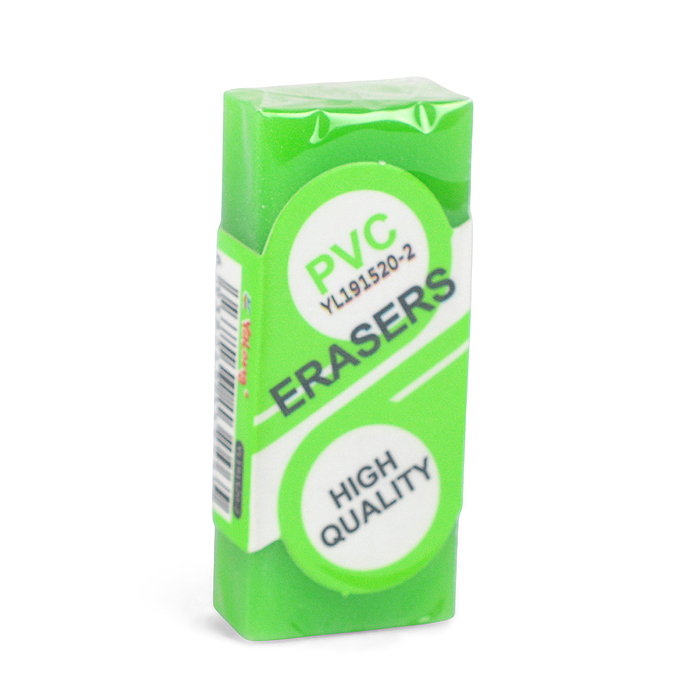 Ластик "Candy color" синтетический каучук, прямоугольный, ПВХ, цвет ассорти, 44х20х10мм