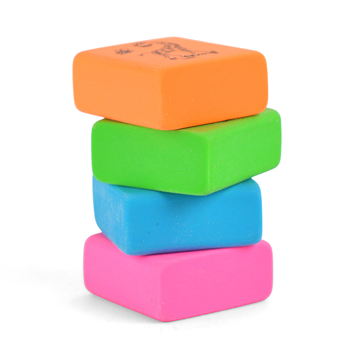 Ластик "Зоопарк" синтетический каучук, квадратный, цвет ассорти, 30*30*10 мм