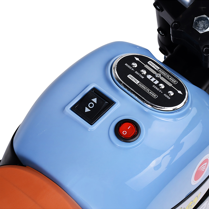 Фото к товару Электромобиль детский FEY-903 "Байк" (цвет синий) Электромобиль детский FEY-903 "Байк" (цвет синий)