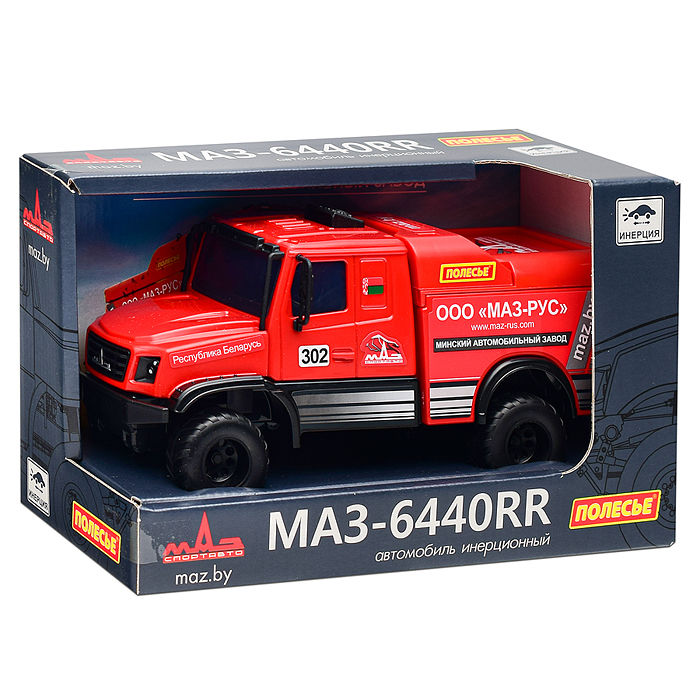 Гоночный грузовик МАЗ-6440RR инерционный (в коробке)