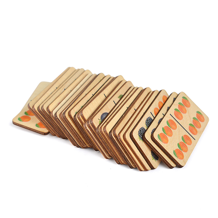 Домино деревянное "Вкусное домино" (деревянная коробка)