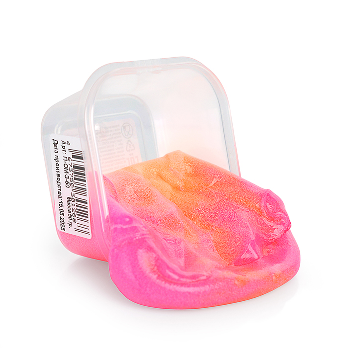 Фото к товару Слайм Зефирка, 50 гр., два цвета: оранжевый и маджента Слайм Зефирка, 50 гр., два цвета: оранжевый и маджента