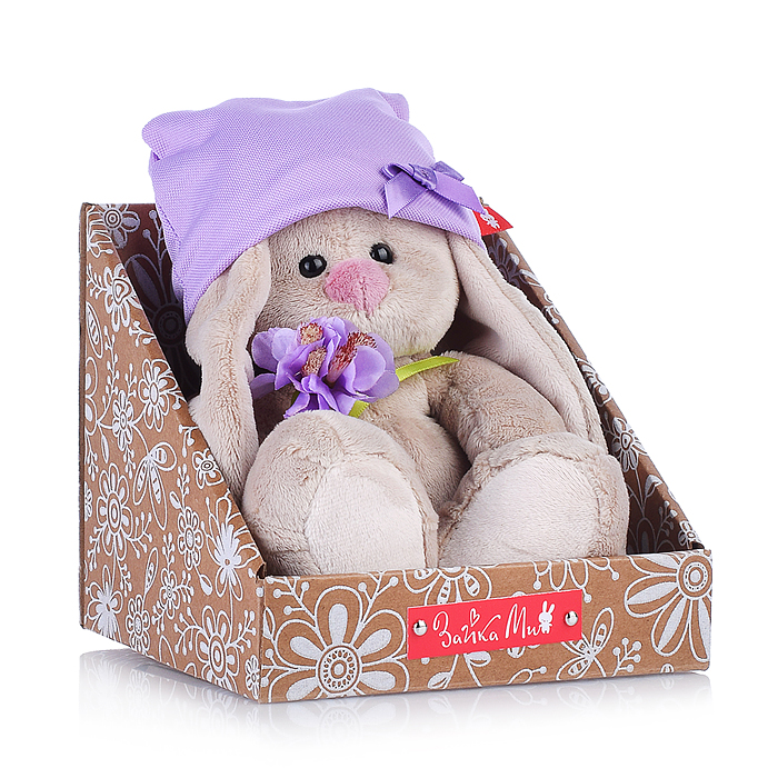 Зайка Ми в шапочке и с букетом (малыш)