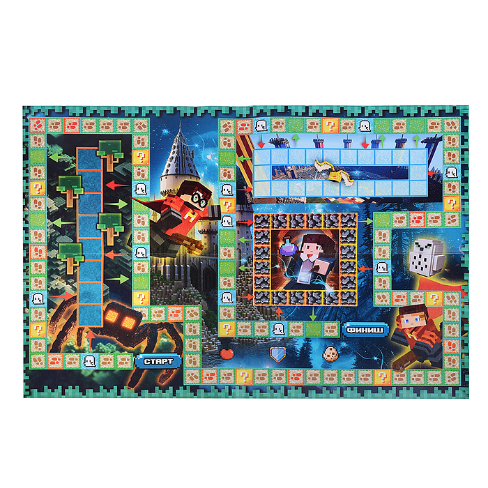 Настольная игра "Школа чародейства" по мотивам Майнкрафт 217х330х27 мм