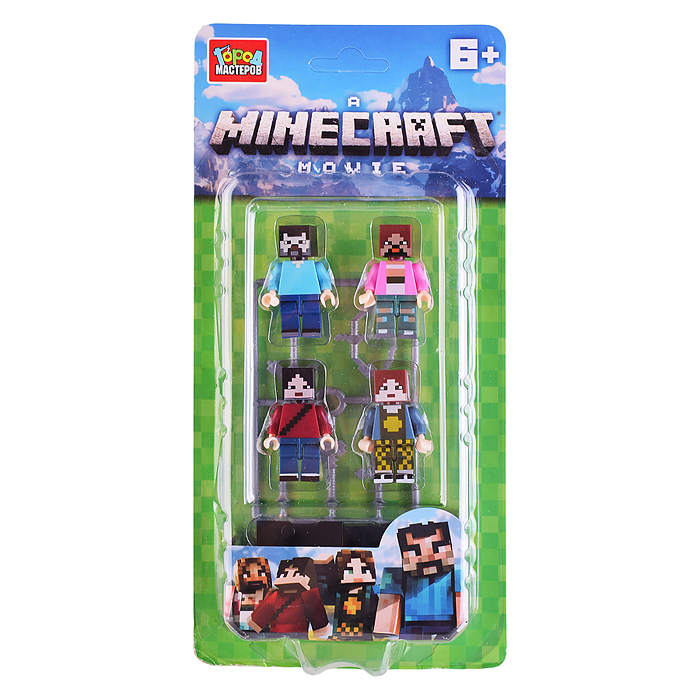 Конструктор фигурки minecraft movie -4 шт. 