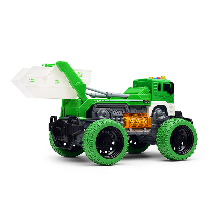 Машина JS107S "Мусоровоз для строительного мусора" 1:16 (свет, звук) в коробке