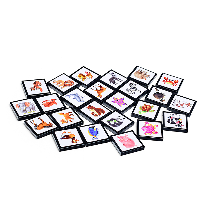 Лото пластиковое 24 фишки. Животный мир 