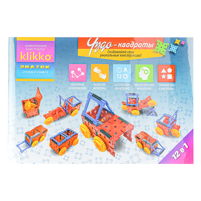 Фото к товару Удивительный конструктор "Чудо квадраты 12в1" (21 дет.) Удивительный конструктор "Чудо квадраты 12в1" (21 дет.)