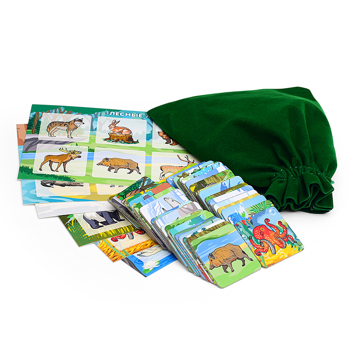 Фото к товару Нескучное лото "Дикие животные" Нескучное лото "Дикие животные"