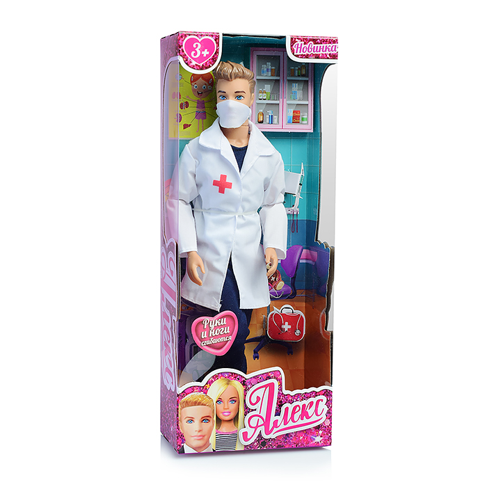 Фото к товару Кукла Алекс 29 см. (врач, руки и ноги сгибаются) в коробке Кукла Алекс 29 см. (врач, руки и ноги сгибаются) в коробке