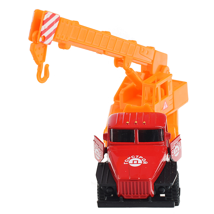 Машина Урал Кран, 12 см, металл, (двери, подвиж. детали) инерц.