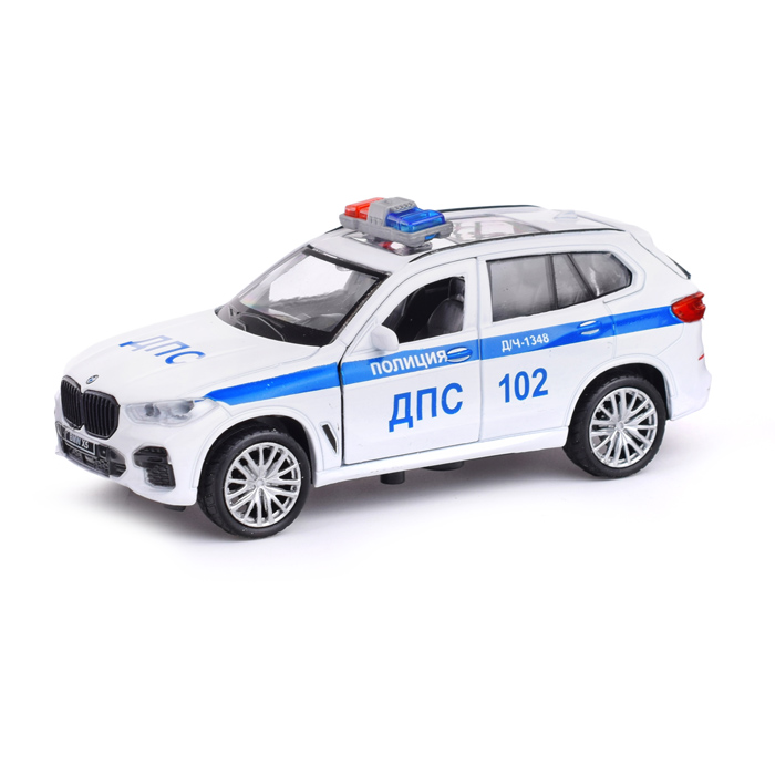 Машина металл BMW X5 M-Sport Полиция 12 см, (откр. двери, баг,) в коробке