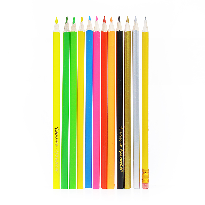 Набор цветных карандашей 12 цв. "Супер цвета" трехгран. корп. дерев. карт.уп.