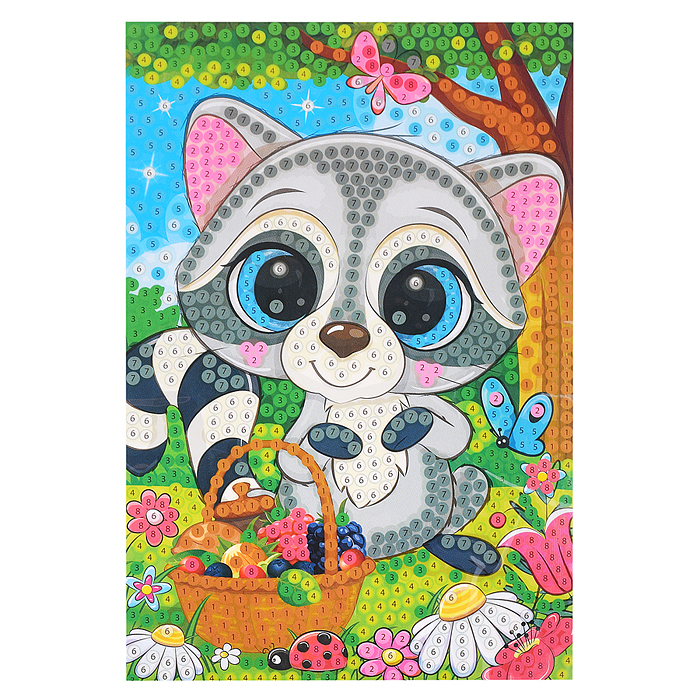Алмазная мозаика 10*15см "Енотик" Алмазная мозаика 10*15см "Енотик"