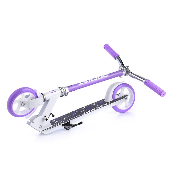 Фото к товару Самокат 2-х колесный ROCKET,колеса PU/ 145 мм,ABEC 7, сиреневый Самокат 2-х колесный ROCKET,колеса PU/ 145 мм,ABEC 7, сиреневый