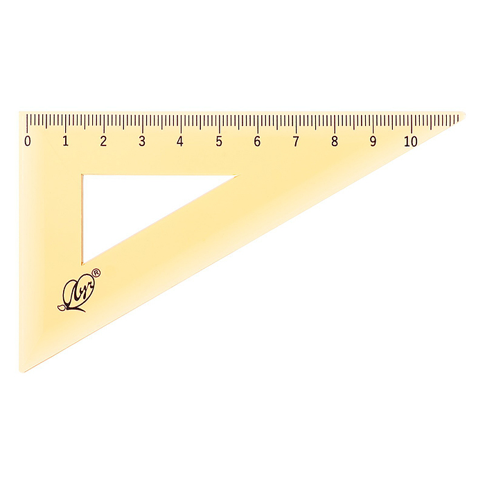 Набор геометрический малый прозрачный, оранжевый, 4 предмета