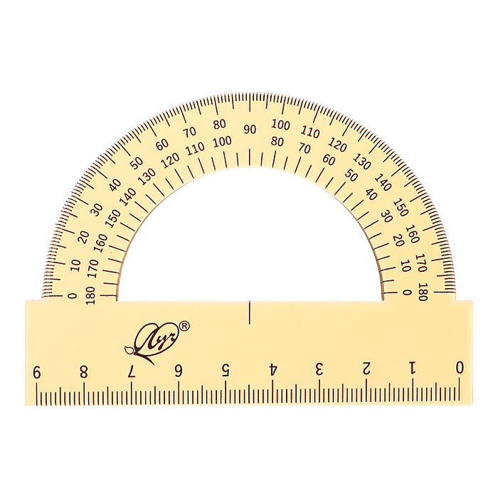 Набор геометрический малый прозрачный, оранжевый, 4 предмета