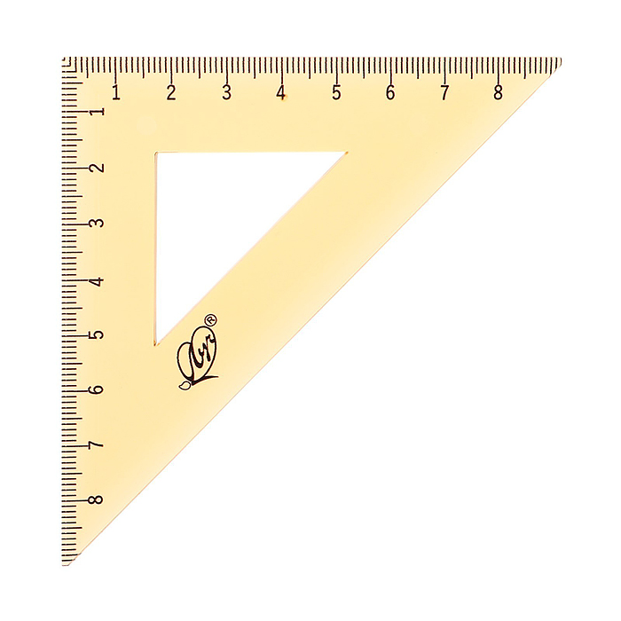 Набор геометрический малый прозрачный, оранжевый, 4 предмета