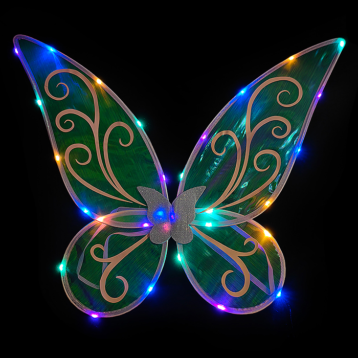Крылья карнавальные S2059 "Бабочка" фиолетовые, со светом