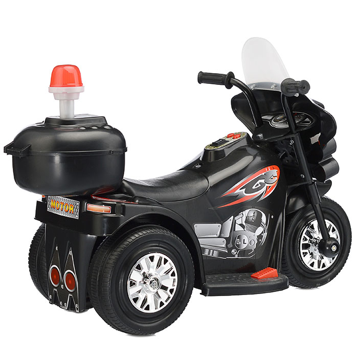 Детский электромотоцикл ROCKET«Мотоцикл шерифа» ,1 мотор 20 ВТ, черный 