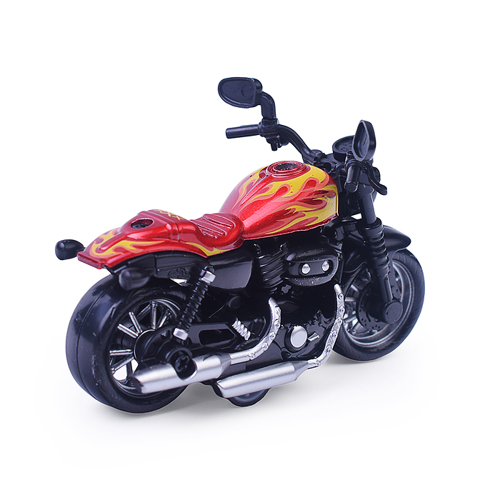 Фото к товару Модель металл Чоппер 9 см, (руль) инерц., ассорт цвет. Модель металл Чоппер 9 см, (руль) инерц., ассорт цвет.