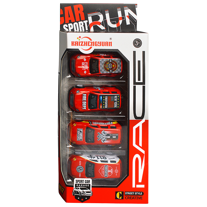 Набор машин KZ957-016 "Большой заезд" в коробке