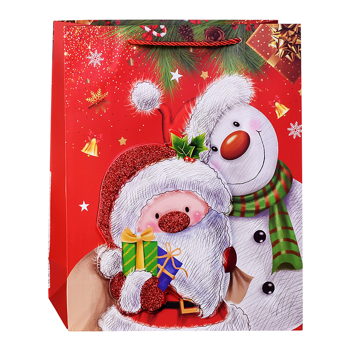 Пакет подарочный 00-6869 "Дедушка и друзья" 26-*32*10 см.