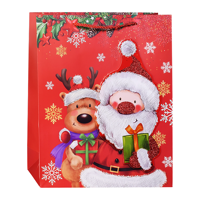 Пакет подарочный 00-6869 "Дедушка и друзья" 26-*32*10 см.