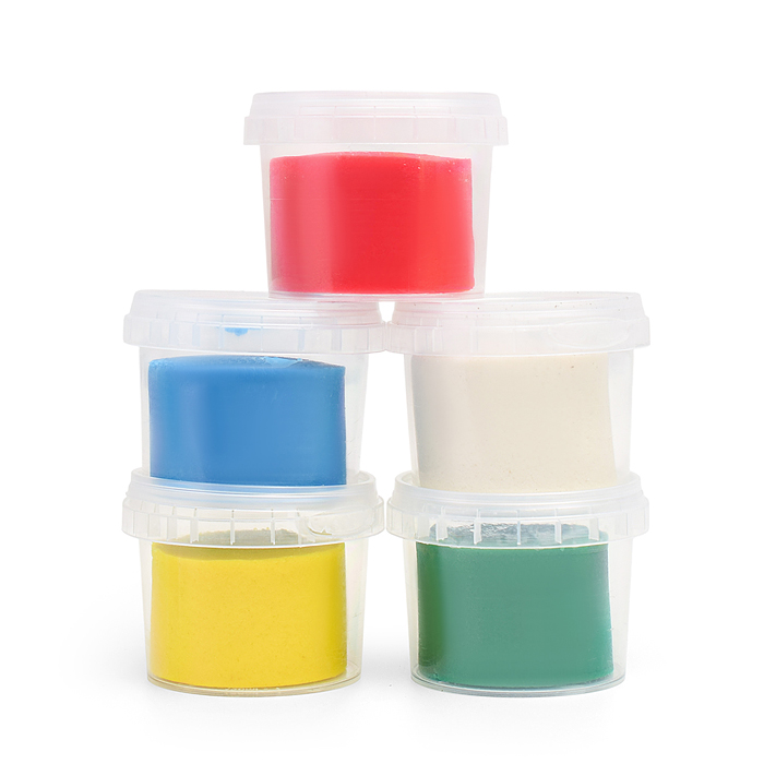 Фото к товару Тесто для лепки 5 цв. (красный, желтый, зеленый, синий, белый) по 90 г карт.уп. Тесто для лепки 5 цв. (красный, желтый, зеленый, синий, белый) по 90 г карт.уп.