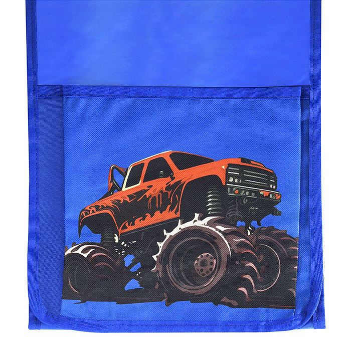 Кармашки-органайзер в шкафчик для детского сада 4 кармана 80x24 см розовый