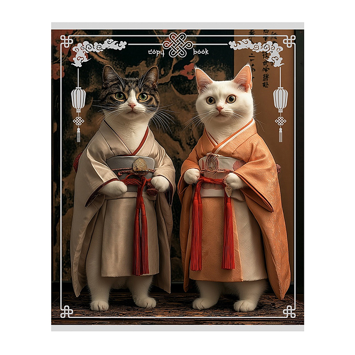 Фото к товару Тетрадь 48л. клетка "Азиатские котики" 5 диз в сп,серебро, 5+0, лён Тетрадь 48л. клетка "Азиатские котики" 5 диз в сп,серебро, 5+0, лён