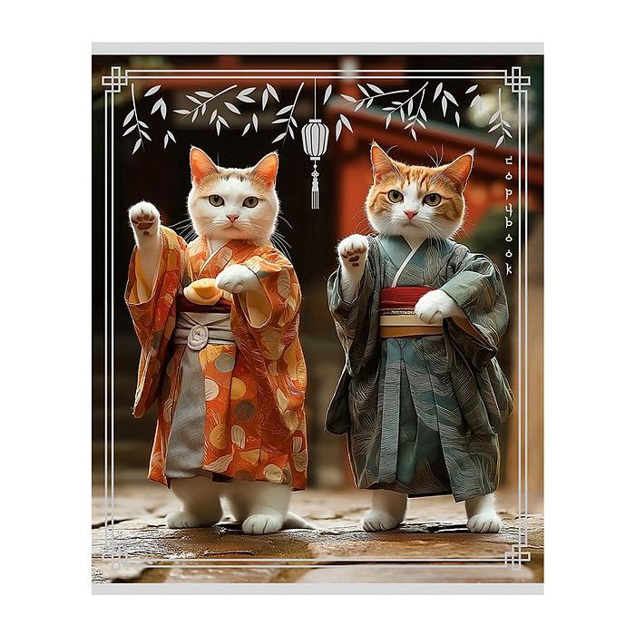 Фото к товару Тетрадь 48л. клетка "Азиатские котики" 5 диз в сп,серебро, 5+0, лён Тетрадь 48л. клетка "Азиатские котики" 5 диз в сп,серебро, 5+0, лён