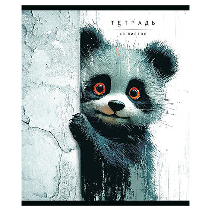 Тетрадь 48л. клетка А5 скрепка S "Кто тут?" Премиум 4+4+Матовая ламинация+УФ выб.20%+Конгрев