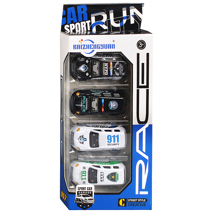 Набор машин KZ957-017 "Патруль" в коробке