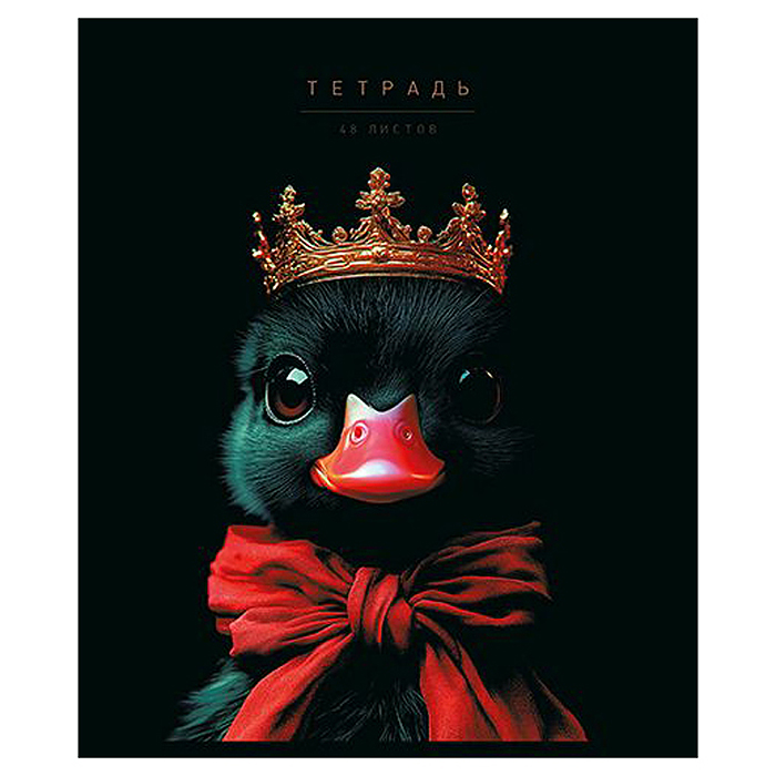 Тетрадь 48л. клетка А5 скрепка S "Я Король!" Премиум 4+0+Матовая ламинация+Выб.УФ-лак+Конгрев