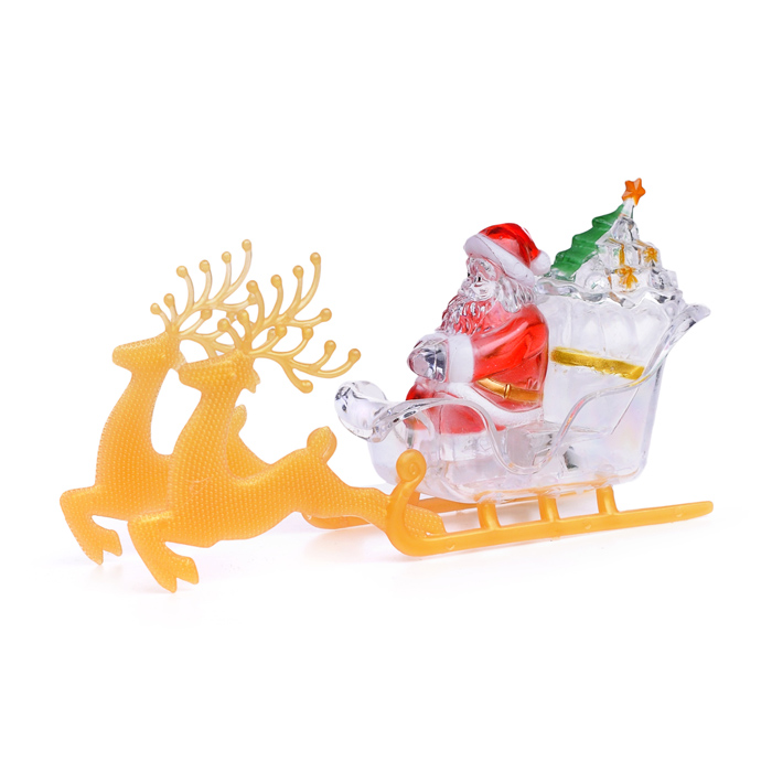 Елочка светящаяся S1678 в санях у Санты, в коробке