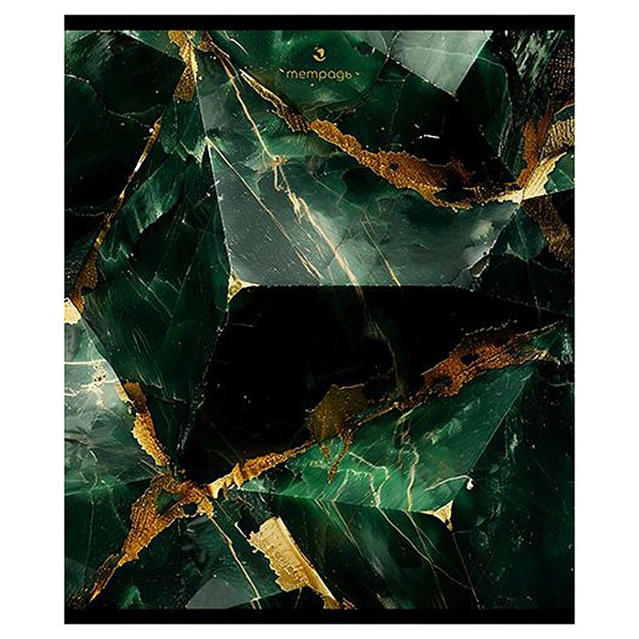 Тетрадь 48л. клетка А5 скрепка S "Камень и металл" Премиум 4+4+Матовая ламинация+Эмбоссирование