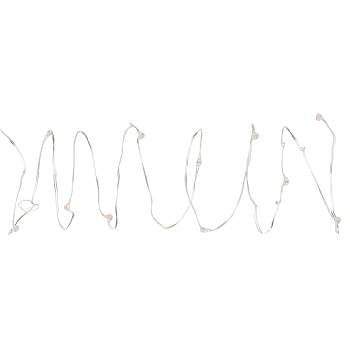 Электрогирлянда Роса, 5 м, 50 ламп, на батарейках, теплый