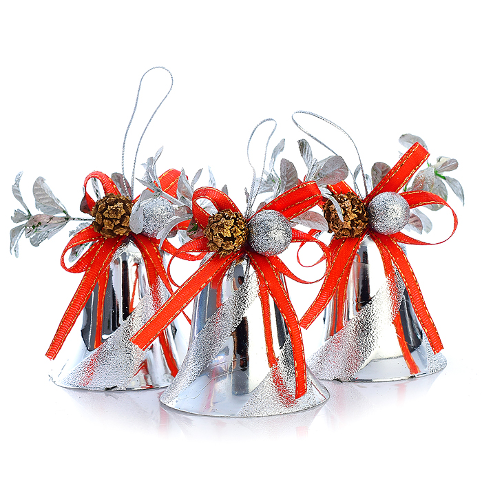 Фото к товару Набор новогодних украшений "Колокольчики" S0858 (3 шт.) в коробке Набор новогодних украшений "Колокольчики" S0858 (3 шт.) в коробке